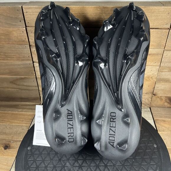 Adidas Adizero Mens Size 9.5 Black Lace Up Athletic Cleats Sneakers New In Box - Picture 9 of 11